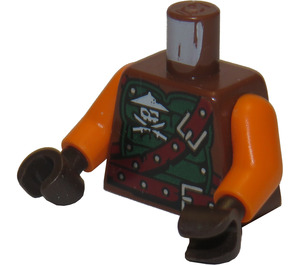 LEGO Rödaktig Brun Ninjago Kropp (973)