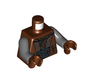 LEGO Reddish Brown Nori Torso (973 / 76382)