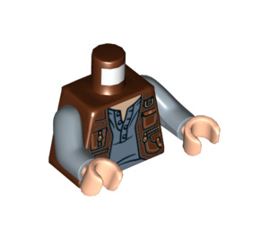 LEGO Roodachtig Bruin Owen Grady Minifig Torso (973 / 76382)