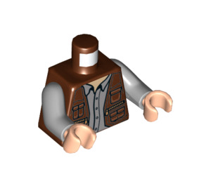 LEGO Reddish Brown Owen Minifig Torso (973 / 76382)