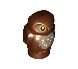 LEGO Reddish Brown Owl with Tan Feathers and Yellow Ringed Eyes (104115)