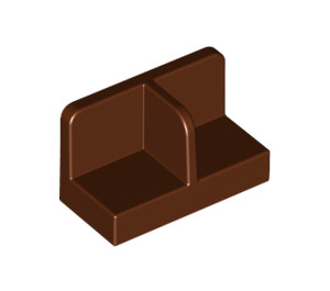 LEGO Reddish Brown Panel 1 x 2 x 1 with Thin Central Divider and Rounded Corners (18971 / 93095)