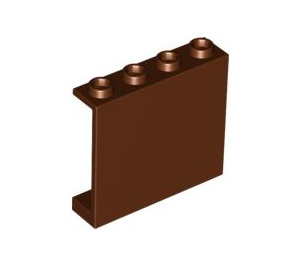 LEGO Reddish Brown Panel 1 x 4 x 3 without Side Supports, Hollow Studs (4215 / 30007)