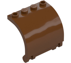 LEGO Reddish Brown Panel 3 x 4 x 3 Curved with Hinge (18910)