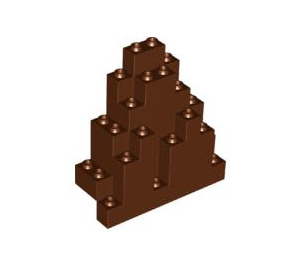 LEGO Rötlich-braun Panel 3 x 8 x 7 Felsen Dreieckig (6083)