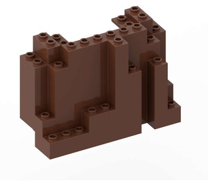 LEGO Rötlich-braun Panel 4 x 10 x 6 Felsen Rectangular (6082)
