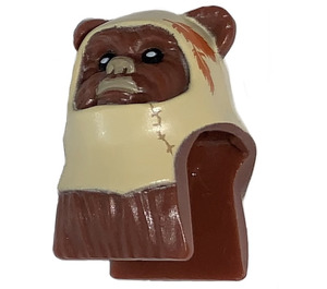 LEGO Reddish Brown Paploo Ewok Head (86651)