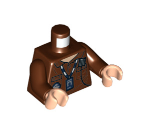 LEGO Rötlich-braun Park Worker Minifig Torso (973 / 76382)