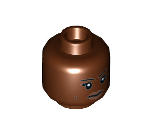 LEGO Reddish Brown Patty Tolan Minifigure Head (Recessed Solid Stud) (3626 / 27430)