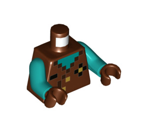 LEGO Reddish Brown Pilot Minifig Torso (973 / 76382)