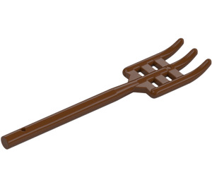 LEGO Reddish Brown Pitchfork with Soft Plastic and Flat End (95345)