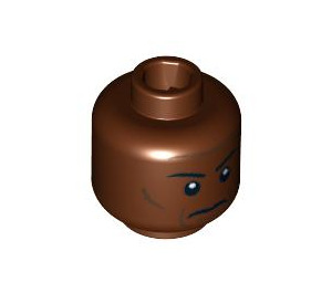 LEGO Reddish Brown Plain Head with Decoration (Recessed Solid Stud) (3626 / 89777)
