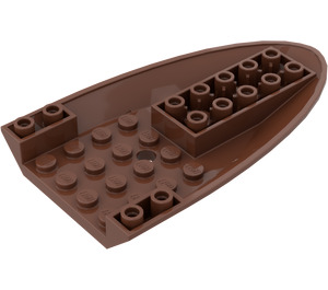 LEGO Roodachtig bruin Vliegtuig Onderkant 6 x 10 x 1 (87611)