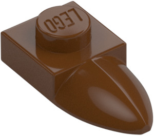 LEGO Reddish Brown Plate 1 x 1 with Tooth (35162 / 49668)