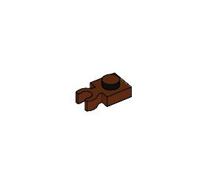 LEGO Marrone rossastro Piastra 1 x 1 con Verticale Clip (Clip 'U' spessa) (4085 / 60897)