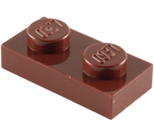 LEGO Brun rougeâtre assiette 1 x 2 (3023)