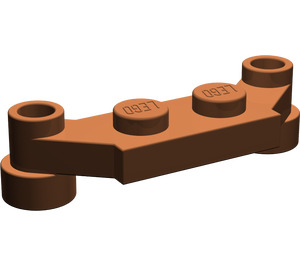 LEGO Roodachtig Bruin Plaat 1 x 2 met 1 x 4 Offset Extensions (4590 / 18624)