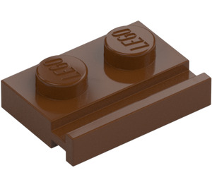 LEGO Reddish Brown Plate 1 x 2 with Door Rail (32028)