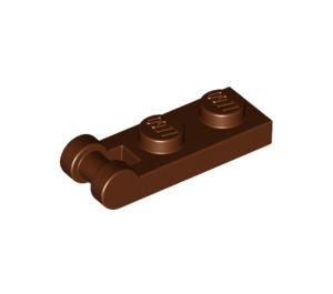 LEGO Roodachtig Bruin Plaat 1 x 2 met Einde Staaf Handvat (60478)
