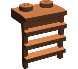 LEGO Roodachtig Bruin Plaat 1 x 2 met Ladder (4175 / 31593)