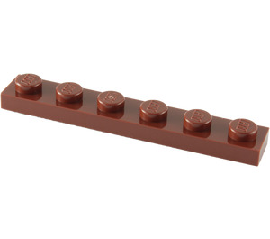 LEGO Reddish Brown Plate 1 x 6 (3666)