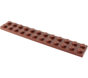 LEGO Roodachtig Bruin Plaat 2 x 12 (2445)