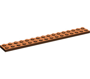 LEGO Reddish Brown Plate 2 x 16 (4282)