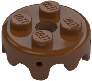 LEGO Reddish Brown Plate 2 x 2 Round Cake Frosting (65700)