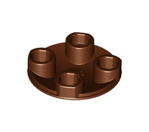 LEGO Rötlich-braun Platte 2 x 2 Runden mit Gerundet Unterseite (2654 / 28558)