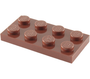 LEGO Reddish Brown Plate 2 x 4 (3020)