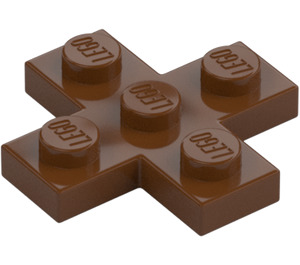 LEGO Reddish Brown Plate 3 x 3 Cross (15397)