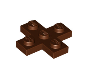 LEGO Reddish Brown Plate 3 x 3 Cross (15397)