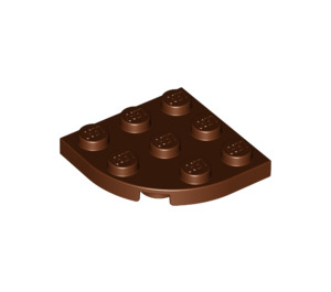 LEGO Roodachtig Bruin Plaat 3 x 3 Ronde Hoek (30357)