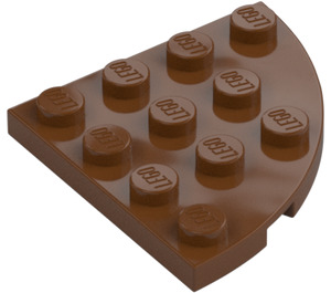 LEGO Reddish Brown Plate 4 x 4 Round Corner (30565)