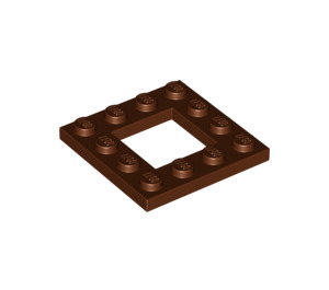 LEGO Roodachtig Bruin Plaat 4 x 4 met 2 x 2 Open Midden (64799)