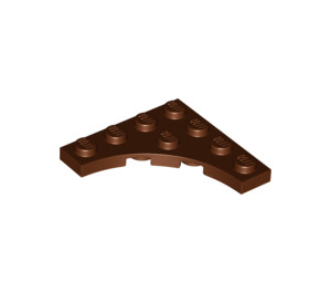 LEGO Reddish Brown Plate 4 x 4 with Circular Cut Out (35044)