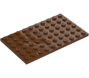 LEGO Roodachtig bruin Plaat 6 x 10 (3033)