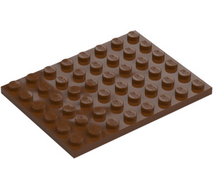 LEGO Reddish Brown Plate 6 x 8 (3036)