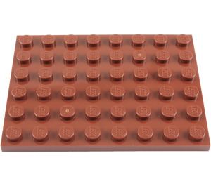 LEGO Rötlich-braun Platte 6 x 8 (3036)