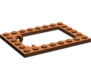 LEGO Reddish Brown Plate 6 x 8 Trap Door Frame Recessed Pin Holders (30041)
