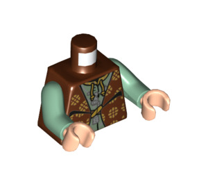 LEGO Rötlich-braun Professor Sybil Trelawney Minifig Torso (973 / 76382)
