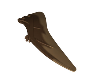 LEGO Reddish Brown Pteranodon Wing Left with Marbled Medium Dark Flesh Edge (98088)