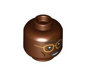 LEGO Reddish Brown Ray Arnold Minifigure Head (Recessed Solid Stud) (3274 / 103613)