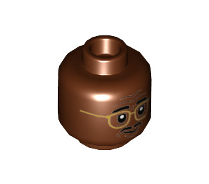 LEGO Reddish Brown Ray Arnold Minifigure Head (Recessed Solid Stud) (3626 / 53305)