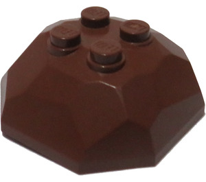 LEGO Reddish Brown Rock 4 x 4 x 1.3 Top (30293 / 42284)