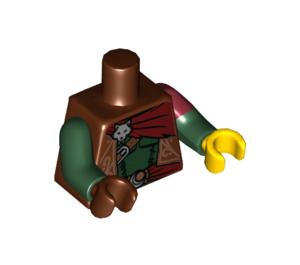 LEGO Rødbrun Rogue med Quiver Minifigur Overkropp (973 / 28277)