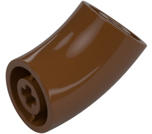 LEGO Reddish Brown Round Brick with Elbow (Shorter) (1986 / 65473)