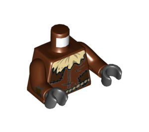 LEGO Roodachtig Bruin Scarecrow Minifig Torso (973 / 76382)