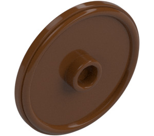 LEGO Reddish Brown Shield - Round with Stud (17835 / 91884)