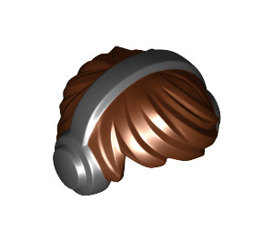 LEGO Reddish Brown Short Tousled Hair with Black Headphones (18326)